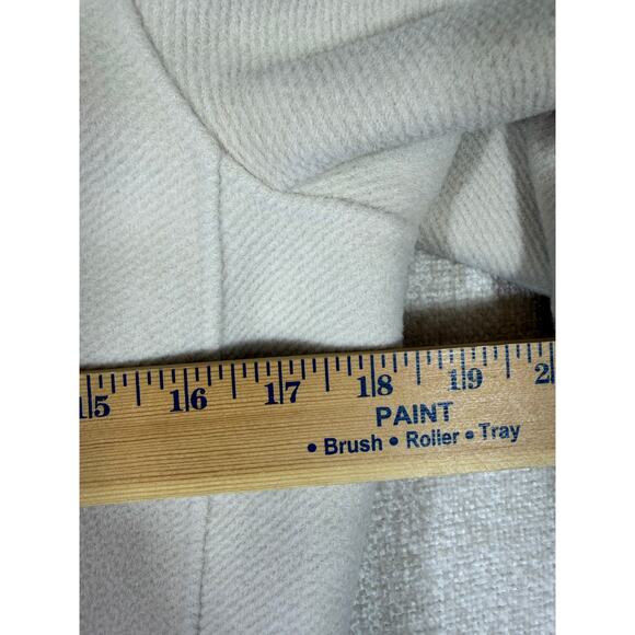 Lafayette 148 Women 10 Cream Button Front Wool Blend Long Sleeve Tailored Blazer - Picture 4 of 7